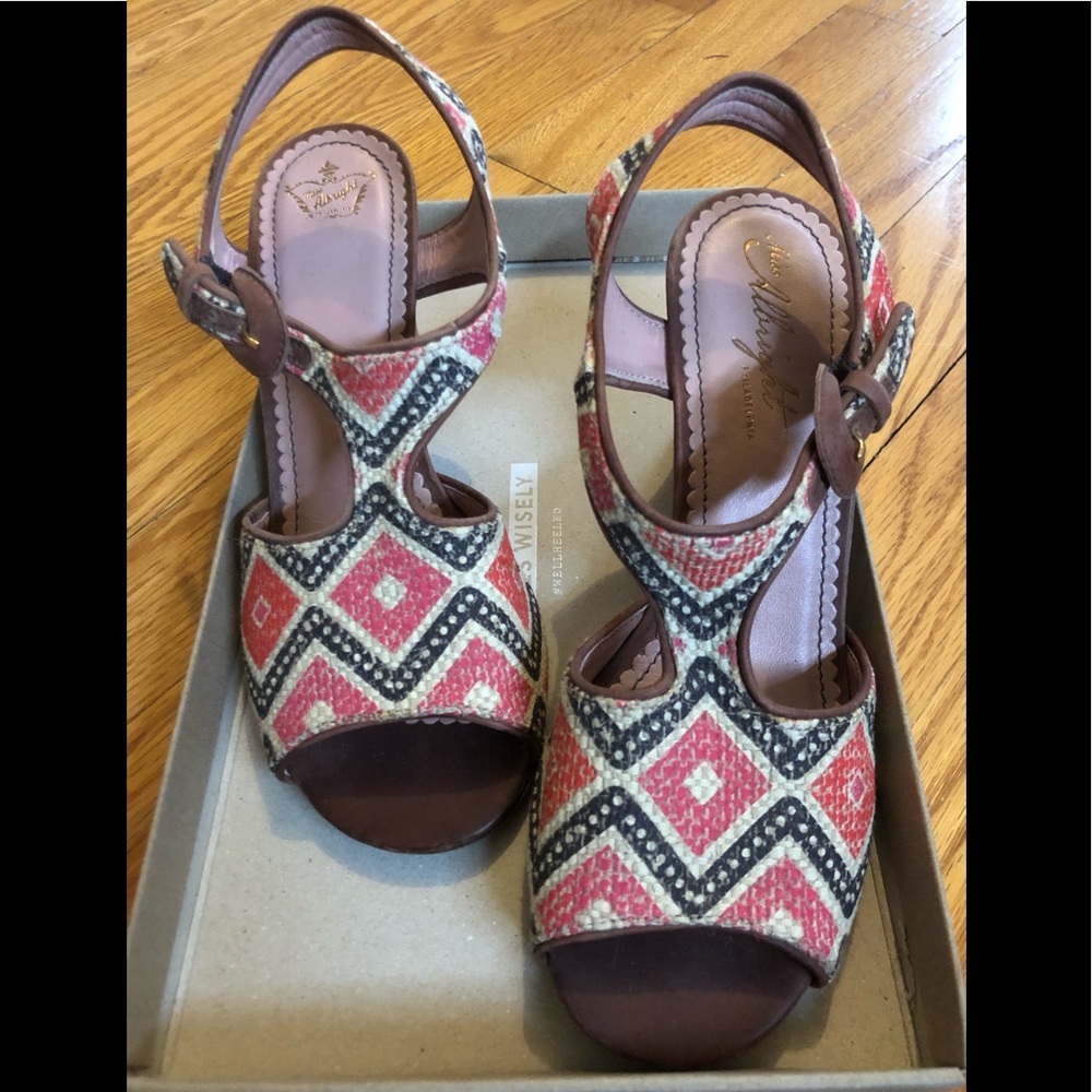 Anthropologie Miss Albright Printed Heel; Size 6